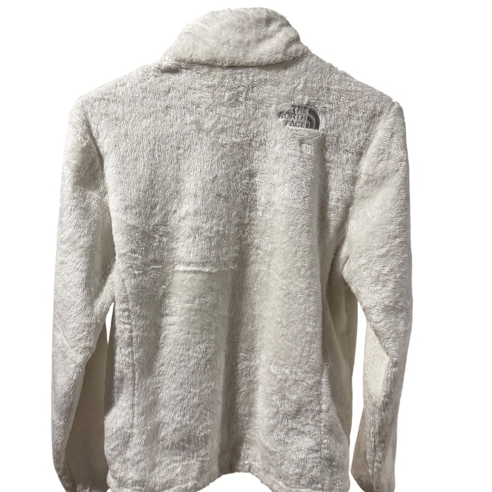 The North Face Osito Fleece Jacket Womens Small White Full Zip High Pile Soft - Picture 9 of 13